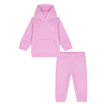 Younger Girls Pink Logo Tracksuit