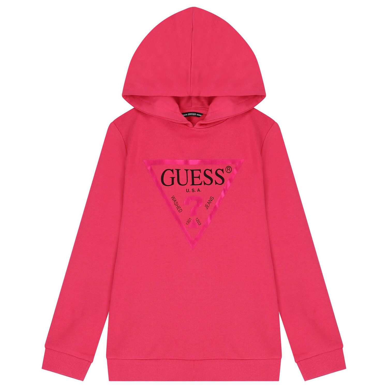 توب هودى بنات بالشعار باللون الزهرى, 4, hi-res