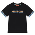 تيشيرت أولاد بالشعار باللون الأسود, 2, hi-res