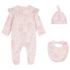 Baby Girls Pink & White Babygrow Gift Set , 1, hi-res
