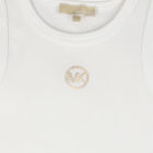 Girls White Logo Sleeveless Top, 1, hi-res