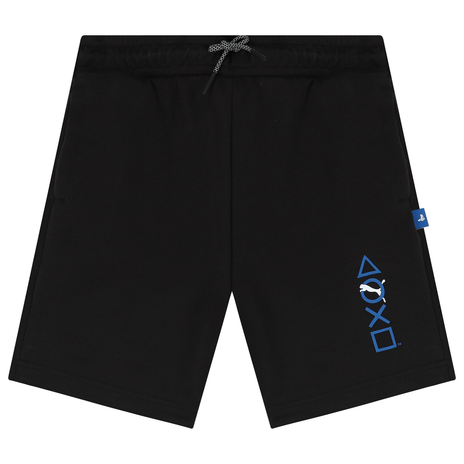 Boys Black Playstion Shorts, 1, hi-res