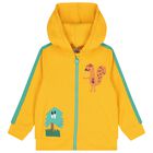 Boys Yellow & Green Squirrel Hooded Zip Up Top, 1, hi-res