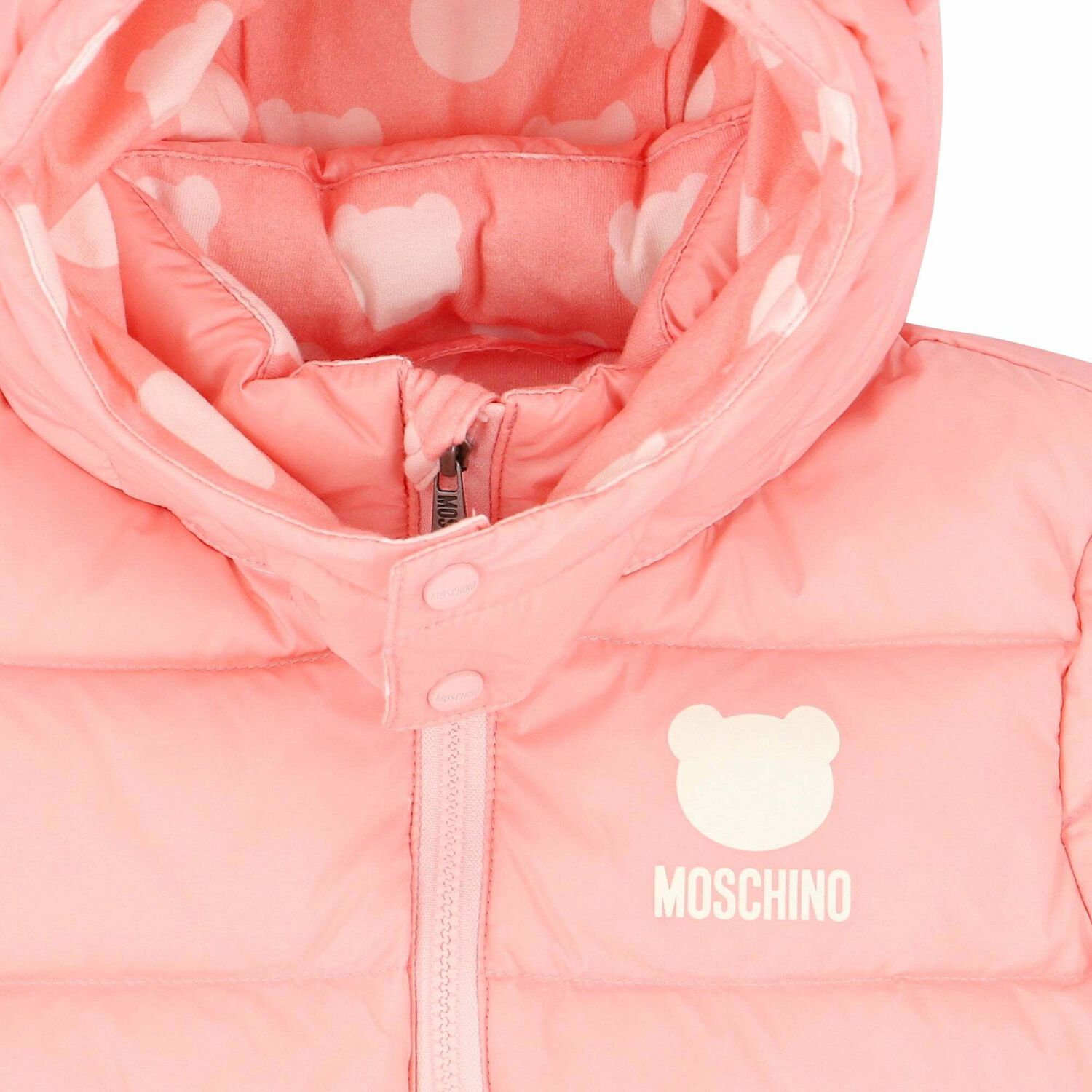 Younger Girls Pink Logo Coat, 1, hi-res