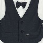 Boys Navy Blue & White Trousers Set, 1, hi-res