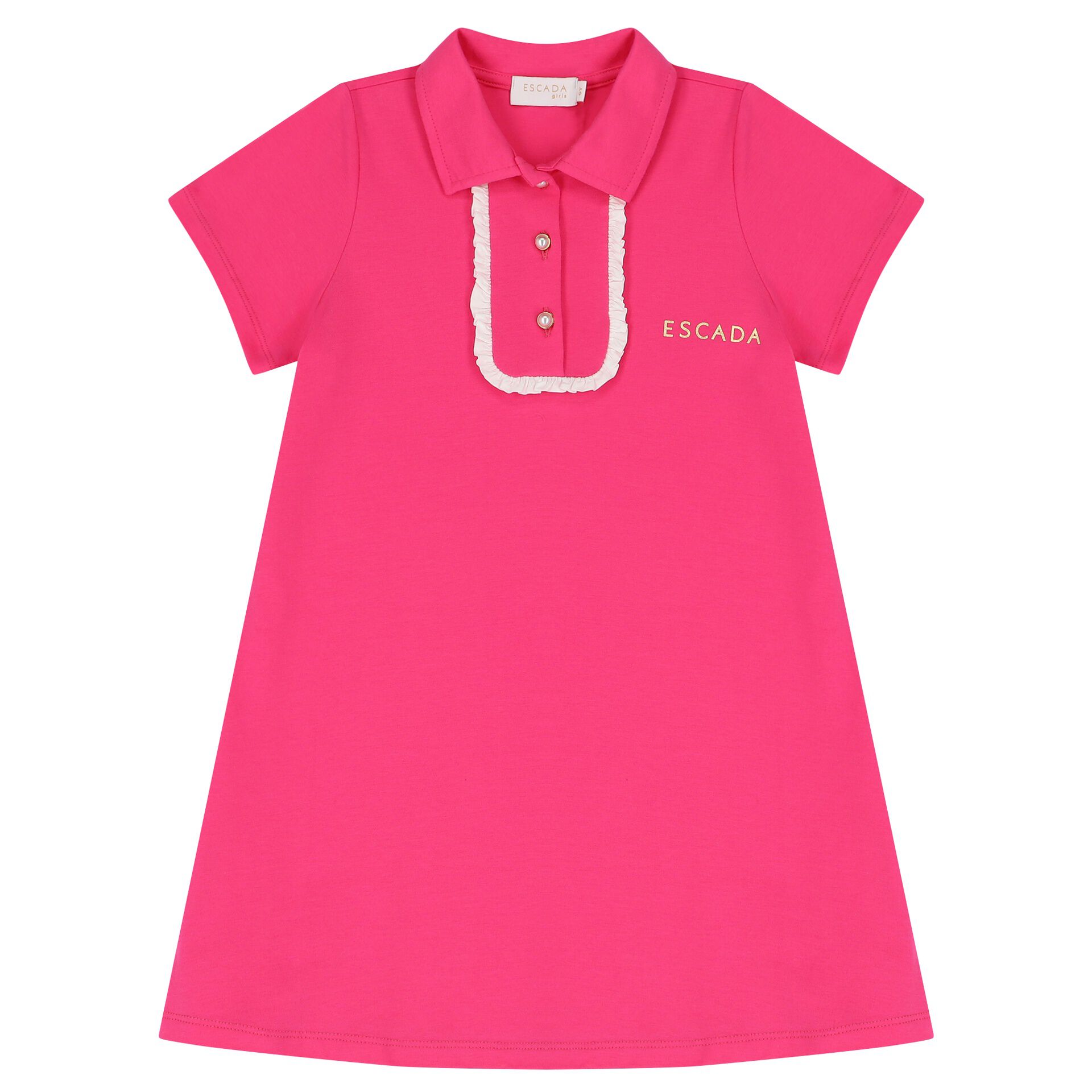 Escada Girls Girls Pink Logo Polo Dress Junior Couture UAE