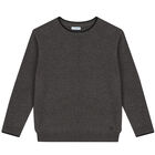 Boys Grey Knitted Sweatshirt, 2, hi-res