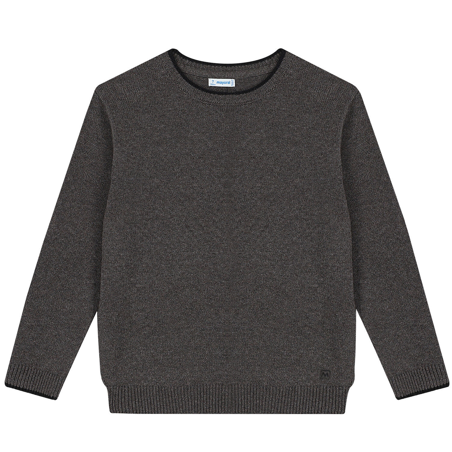 Boys Grey Knitted Sweatshirt, 2, hi-res image number null