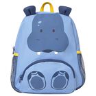 Boys Blue Hippo Backpack, 1, hi-res