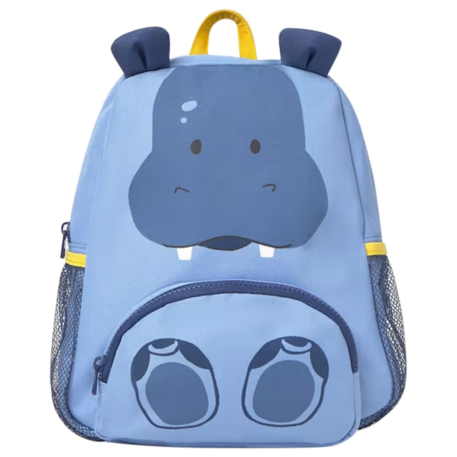 Boys Blue Hippo Backpack, 1, hi-res