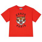 Boys Red Tiger T-Shirt, 3, hi-res