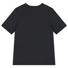 Boys Black Logo T-Shirt, 1, hi-res