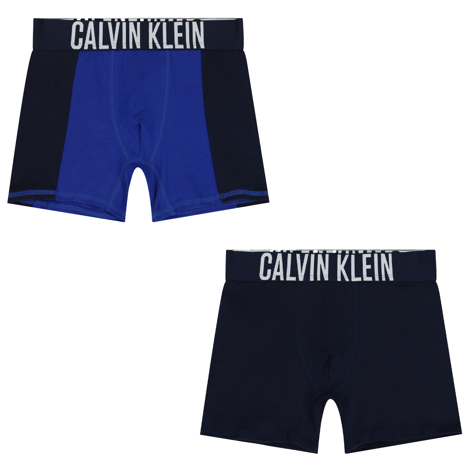 Boys Navy & Blue Boxer Shorts ( 2-Pack ), 1, hi-res