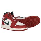 Red, Green & White Air Jordan 1 Mid Trainers, 3, hi-res
