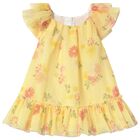 Baby Girls Yellow Tulle dress, 3, hi-res