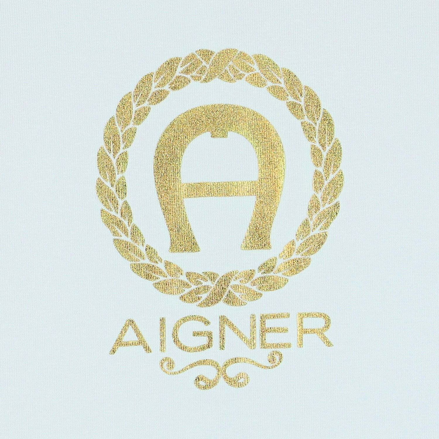 Ivory & Gold Logo Babygrow, 3, hi-res