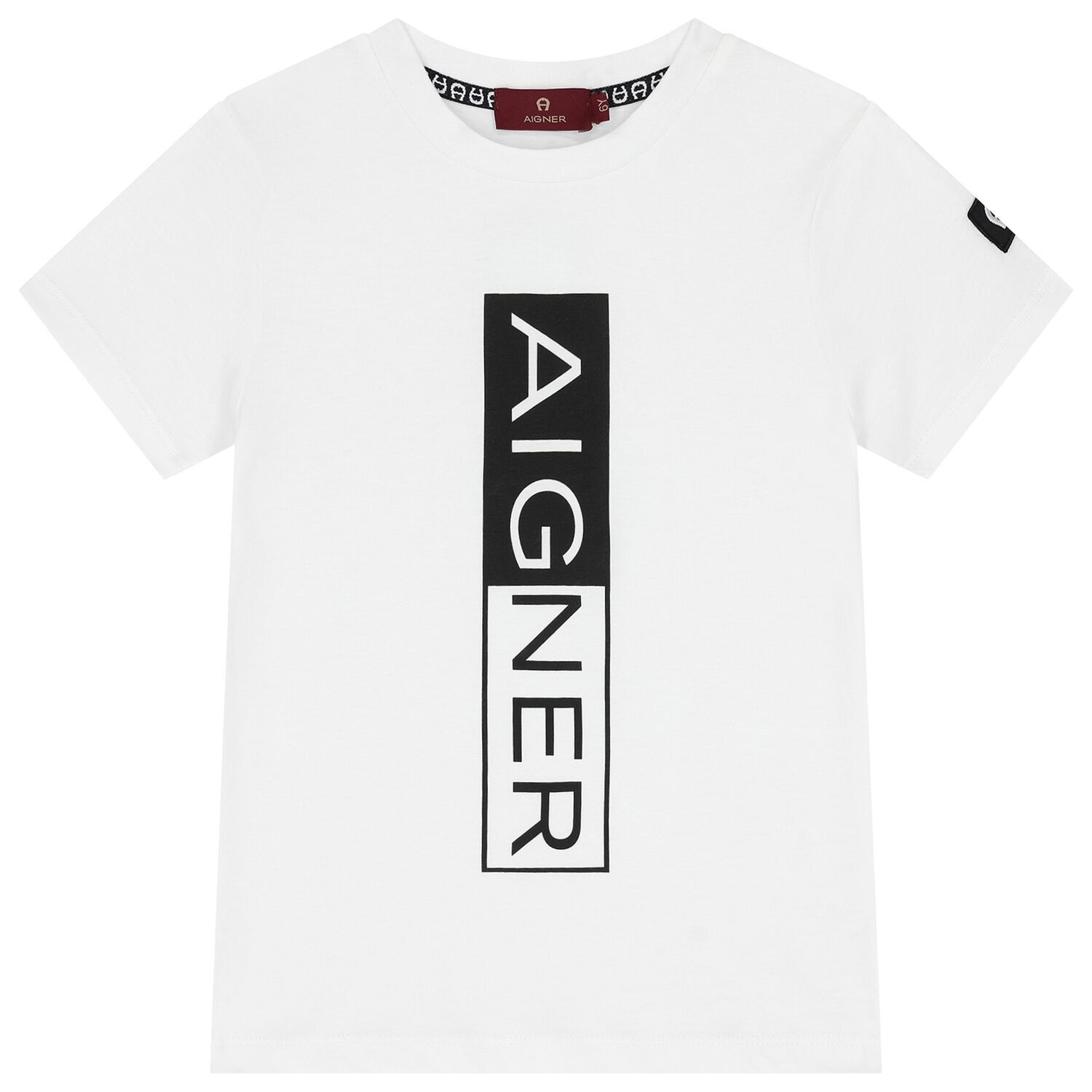 تي شيرت أولاد بالشعار باللون الابيض , 4, hi-res image number null