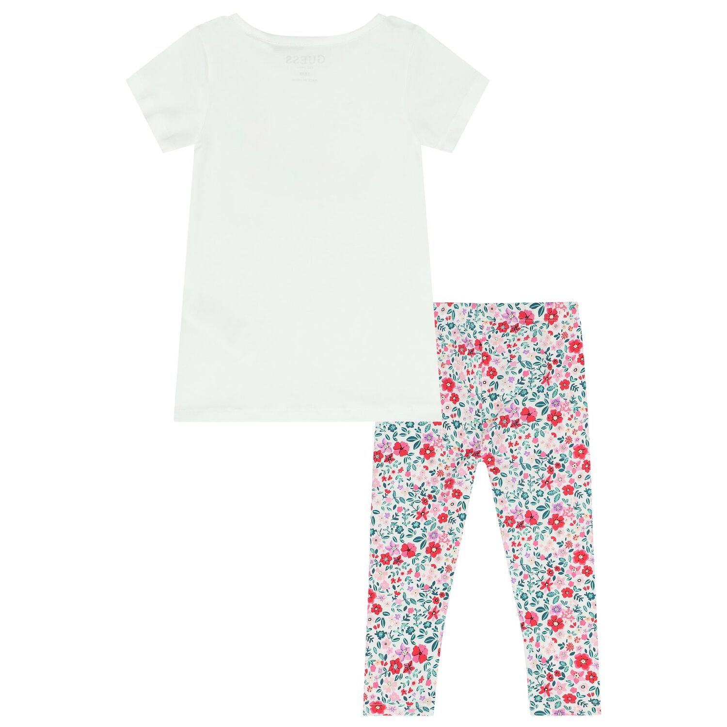 Baby Girls White Floral Leggings Set, 1, hi-res
