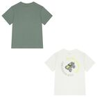 Boys White & Green T-Shirts ( 2-Pack ), 2, hi-res
