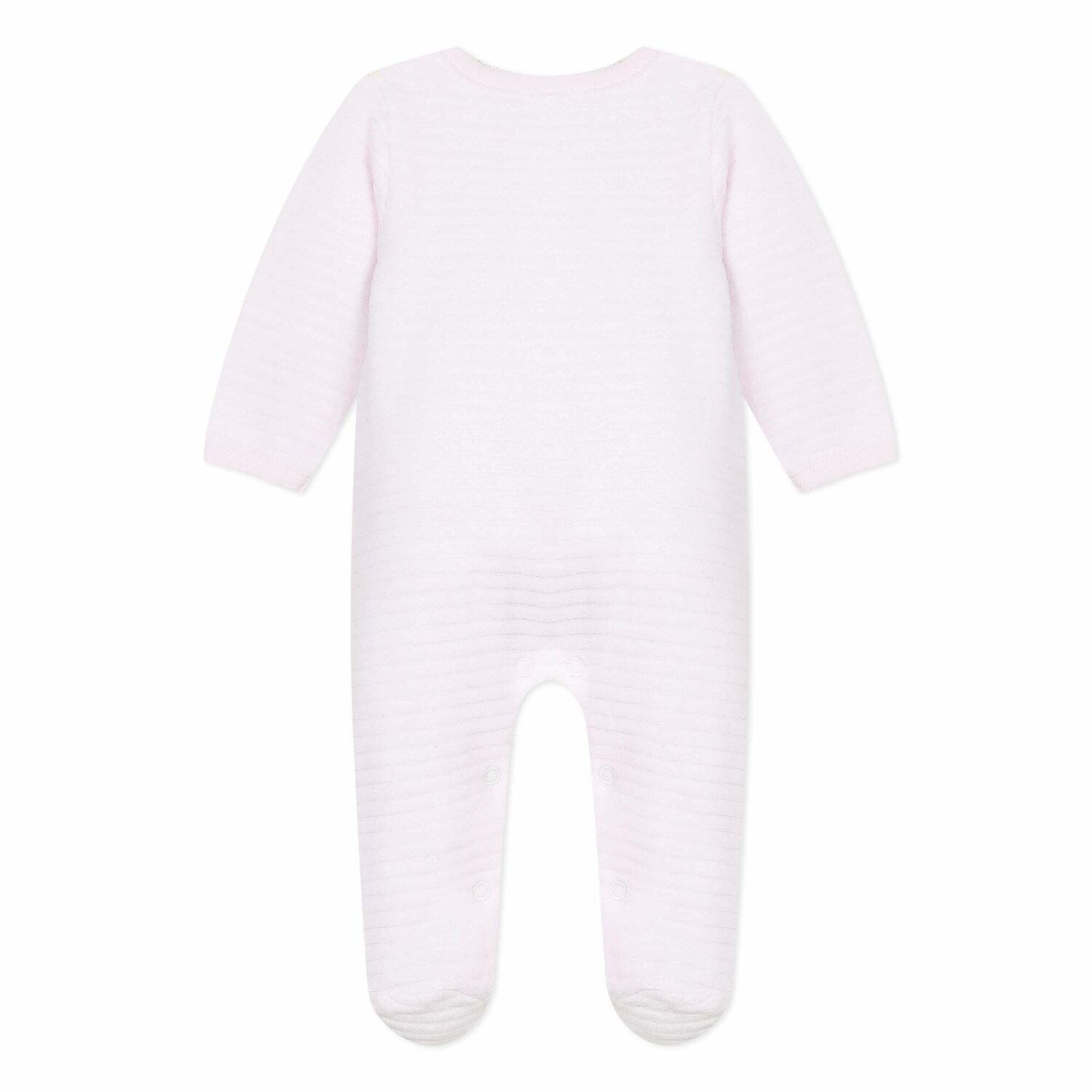 Baby Girls Pink Ribbed Babygrow, 3, hi-res image number null