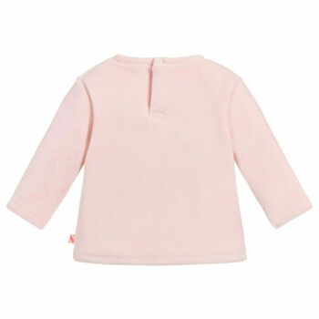 Baby Girls Pink Velour Sweatshirt