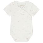 White Teddy Bear Baby Bodysuit, 1, hi-res