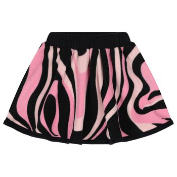 Girls Pink & Black Vortice Skirt