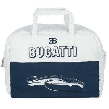 Baby Boys White & Navy Logo Changing Bag