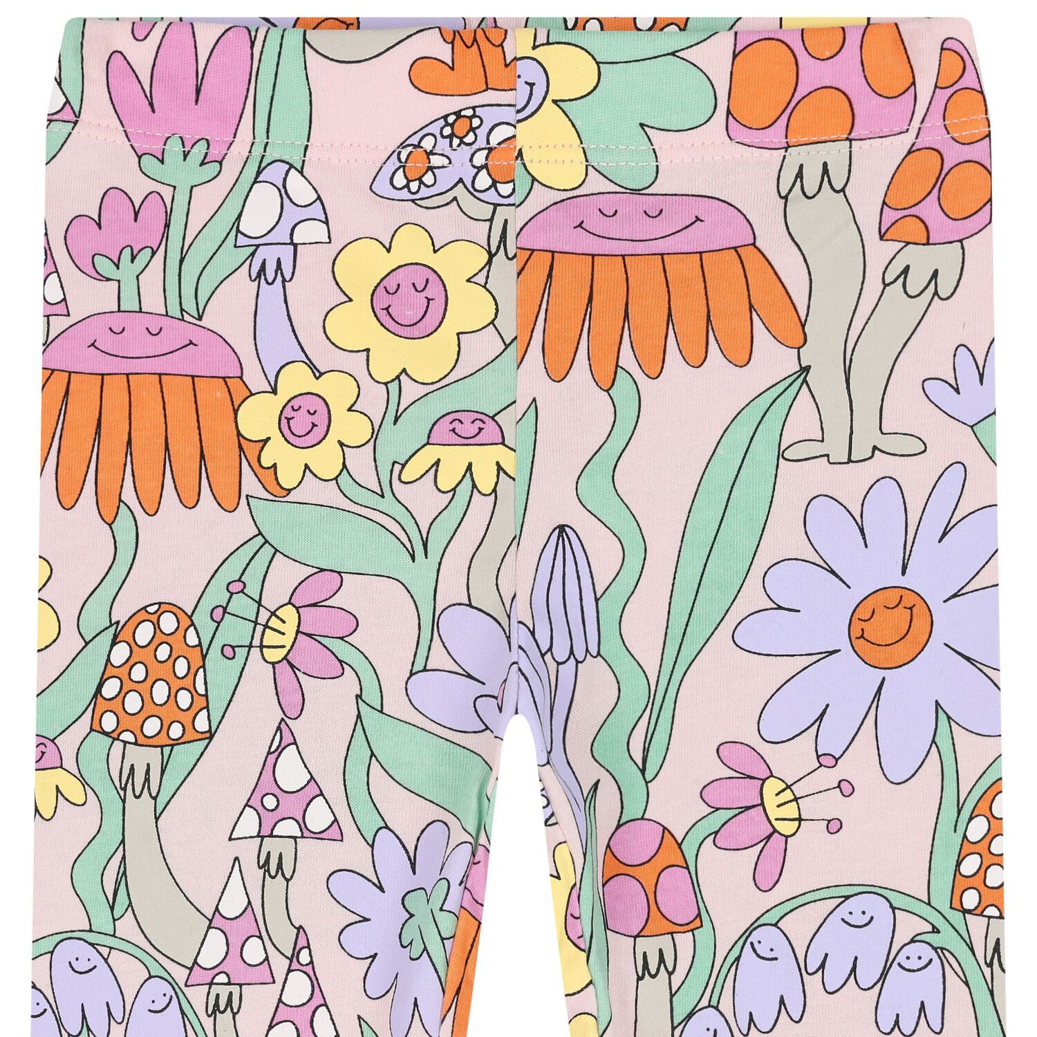 Younger Girls Pink Flower Leggings, 1, hi-res image number null