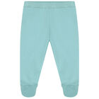 Baby Boys Ivory & Aqua Tracksuit, 1, hi-res