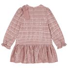 Girls Pink Chiffon Sequin Dress, 1, hi-res