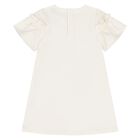 Younger Girls Ivory Bag Print Dress, 1, hi-res