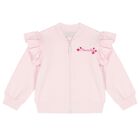 Younger Girls Pink Disney Logo Zip Up Top, 1, hi-res
