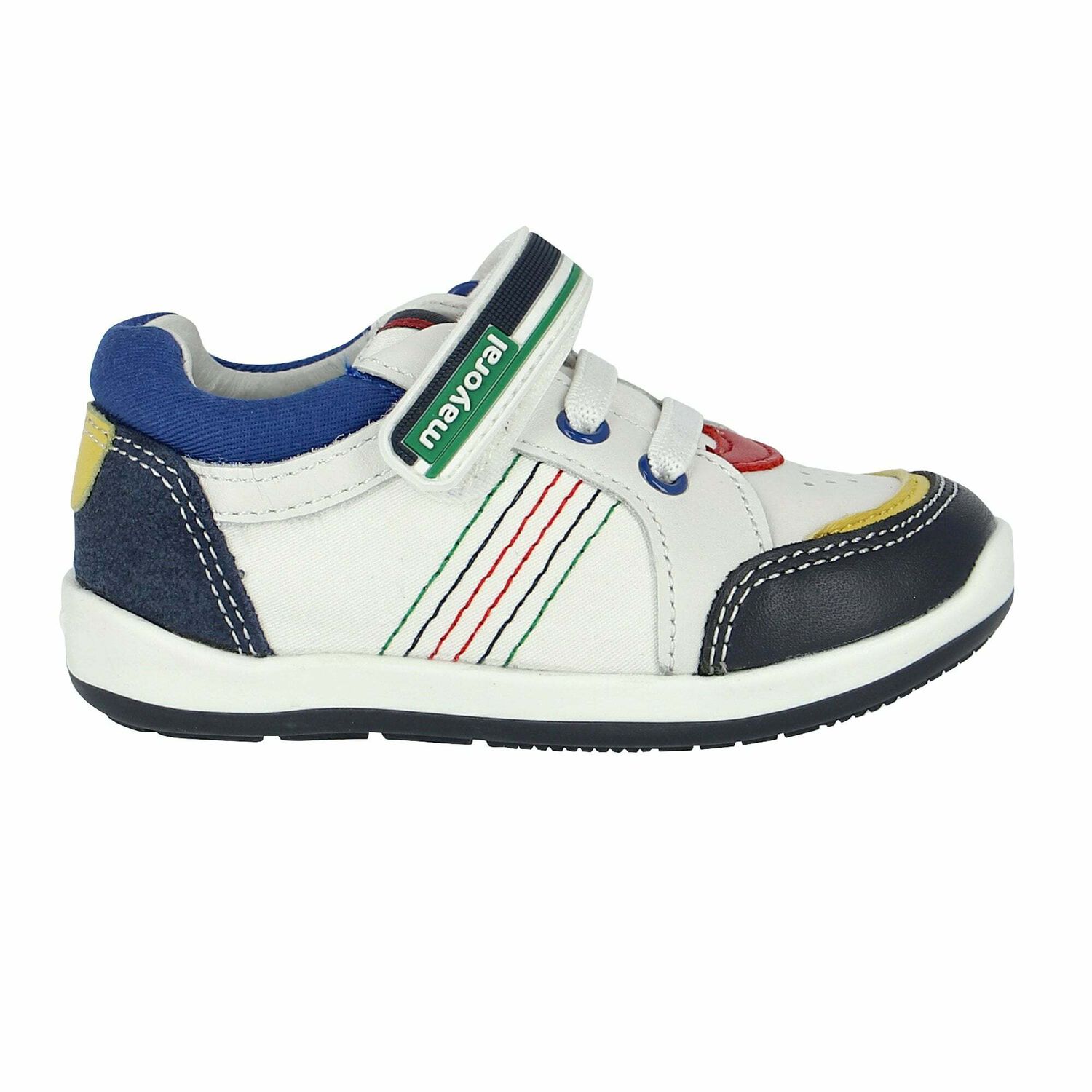 Younger Boys First Steps White Trainers, 1, hi-res image number null