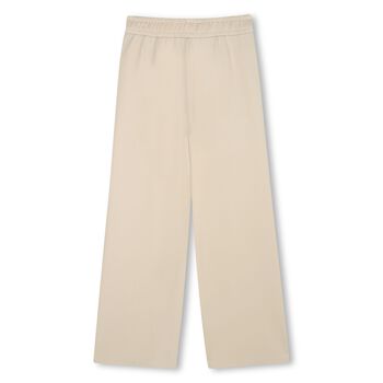 Girls Beige Logo Trousers