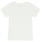 Girls Ivory & Gold Logo T-Shirt, 1, hi-res