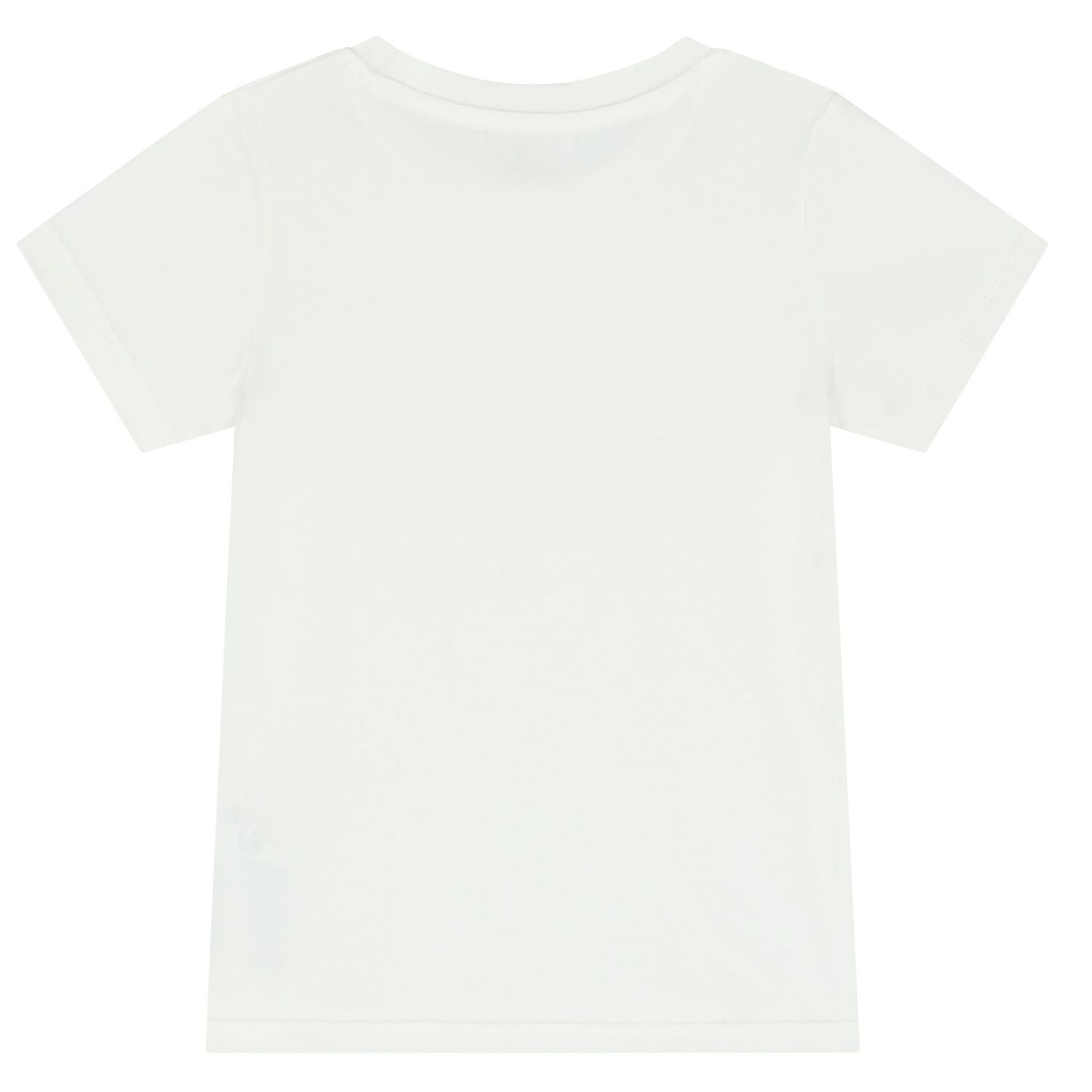 Girls Ivory & Gold Logo T-Shirt, 1, hi-res