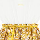 Girls White & Yellow Majolica Dress, 1, hi-res