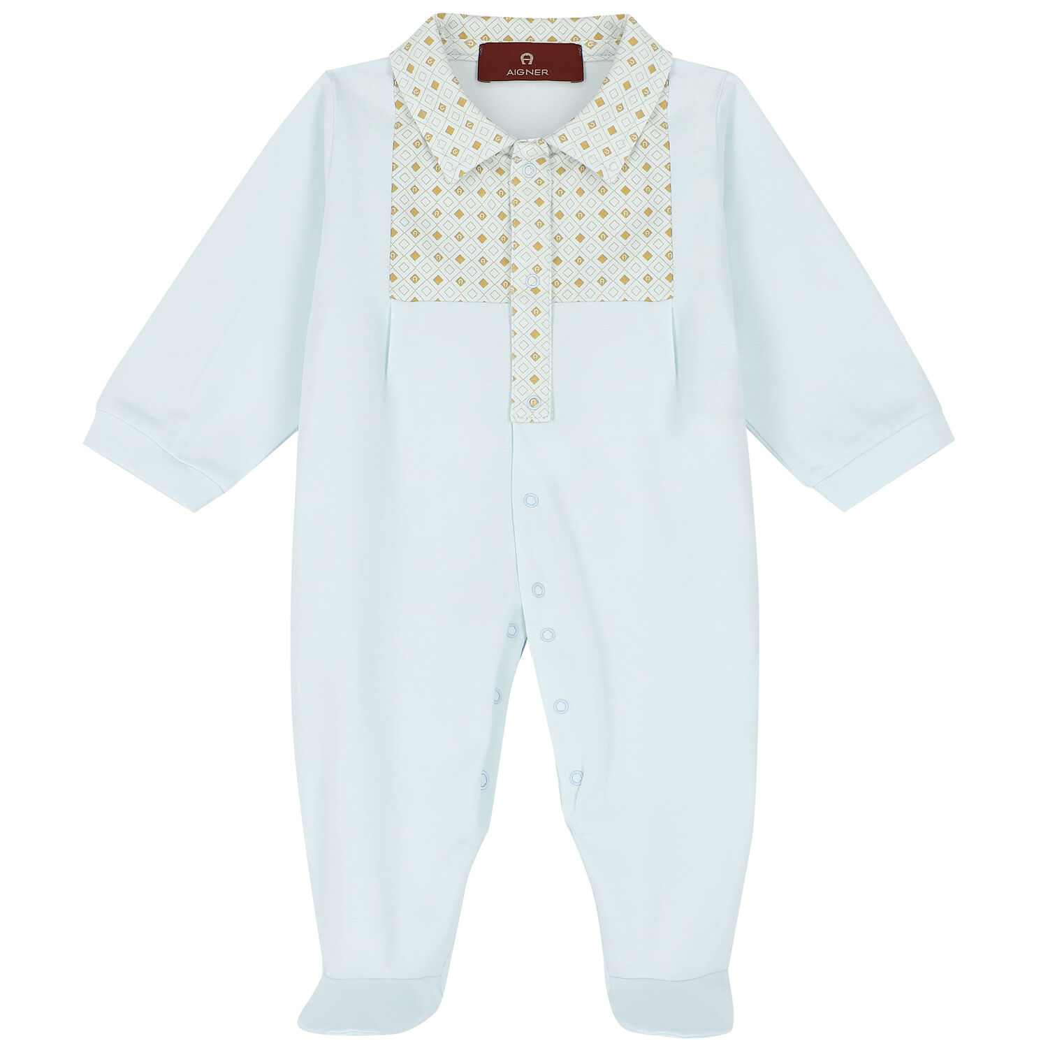 Blue & Gold Logo Babygrow, 2, hi-res