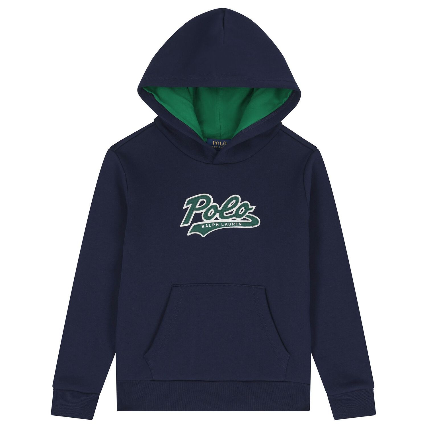 Boys Navy Blue Logo Hooded Top, 1, hi-res image number null