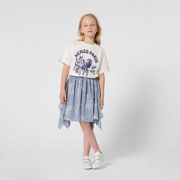 Girls Blue Dragonflies Skirt