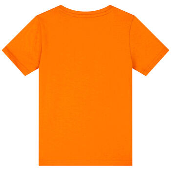 تيشيرت بالشعار باللون البرتقالى للاولاد