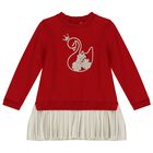 Younger Girls Red & Beige Dress, 2, hi-res