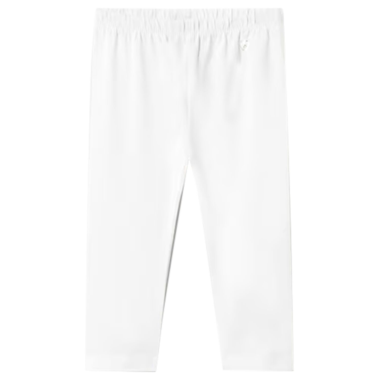Younger Girls White Logo Leggings, 1, hi-res
