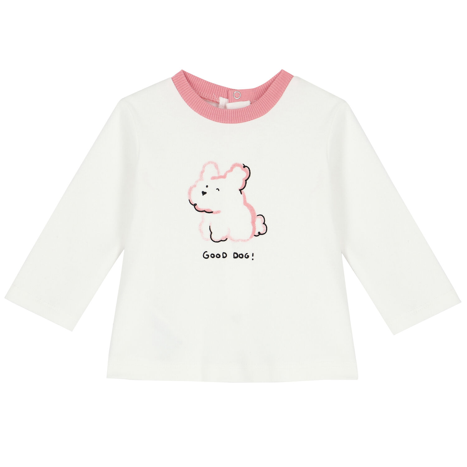 Baby Girls Pink & White 3 Piece Tracksuit, 1, hi-res