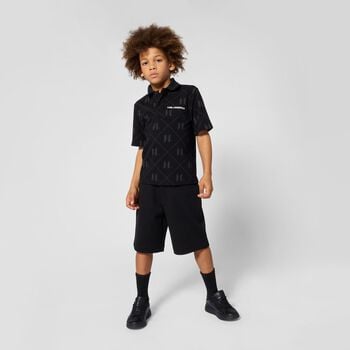Boys Black Logo Polo Shirt