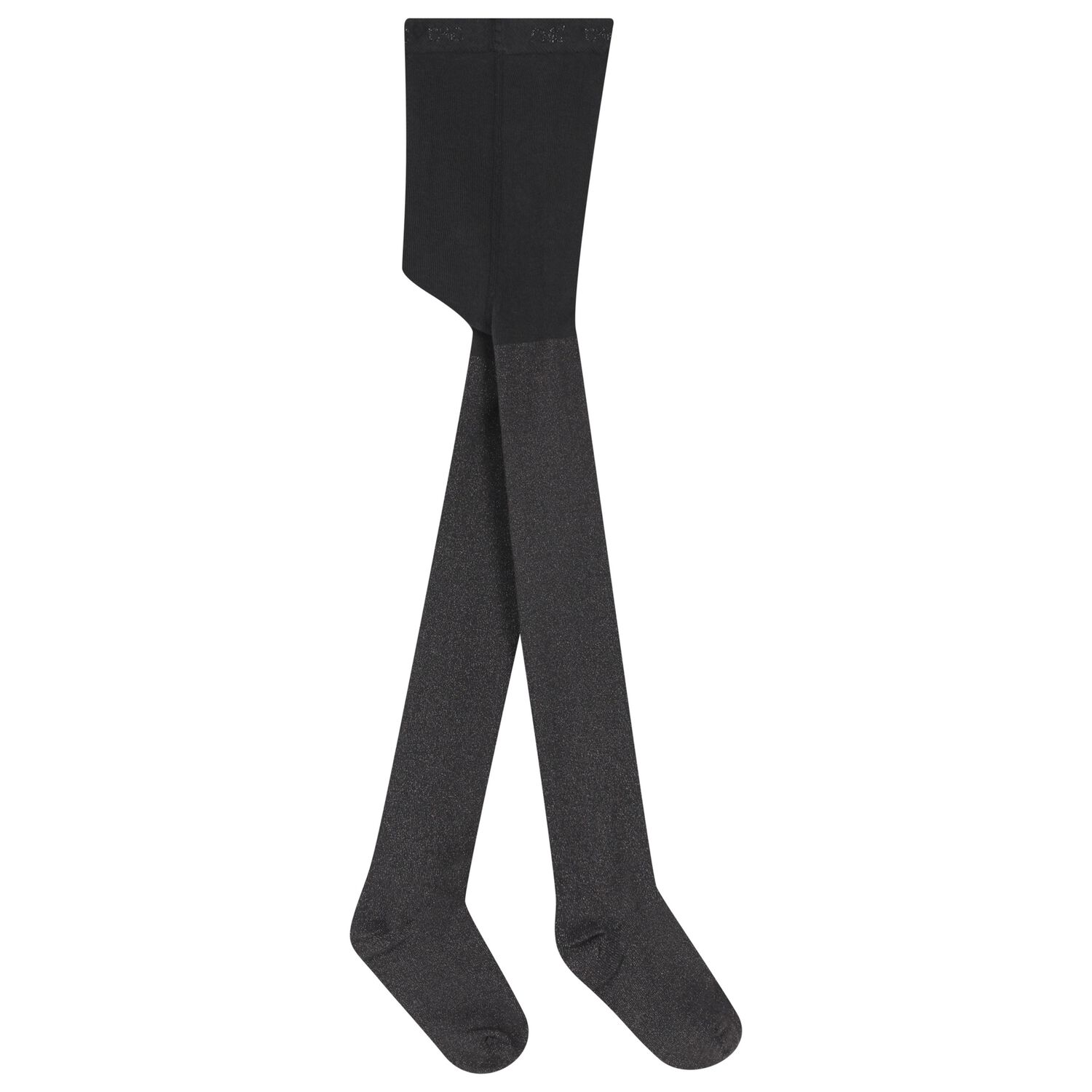 جوارب لامعة باللون الاسود للبنات, 1, hi-res