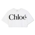 Girls Mini Me White logo T-Shirt, 1, hi-res