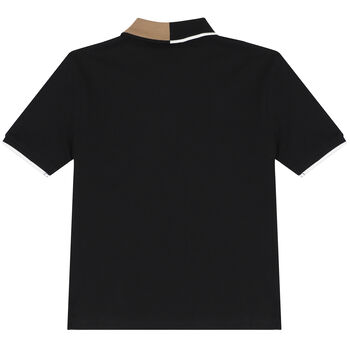 Boys Black Logo Polo Shirt