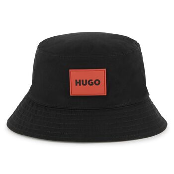 Boys Black & Beige Reversible Bucket Hat